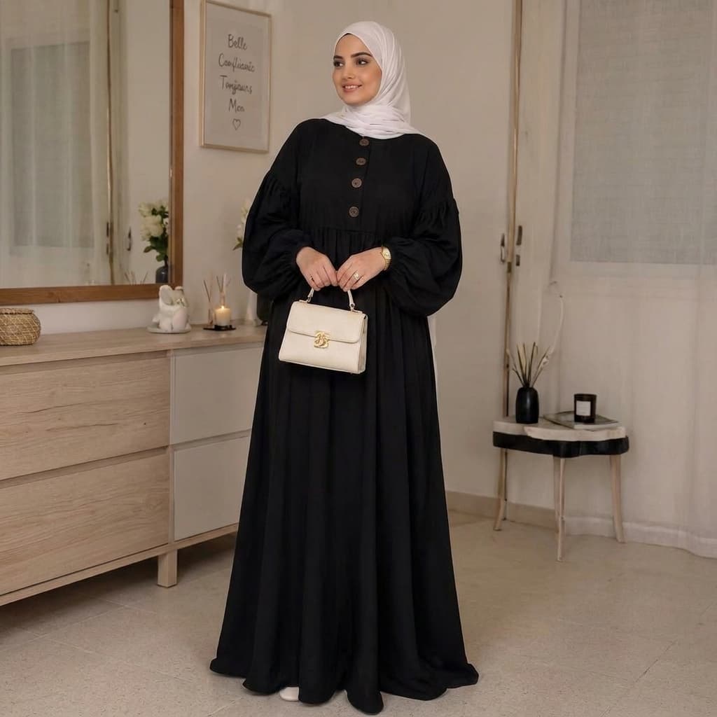 Abaya Ennavia Chic 2026 – Élégance Intemporelle pour Toutes les Occasions - Détail 2