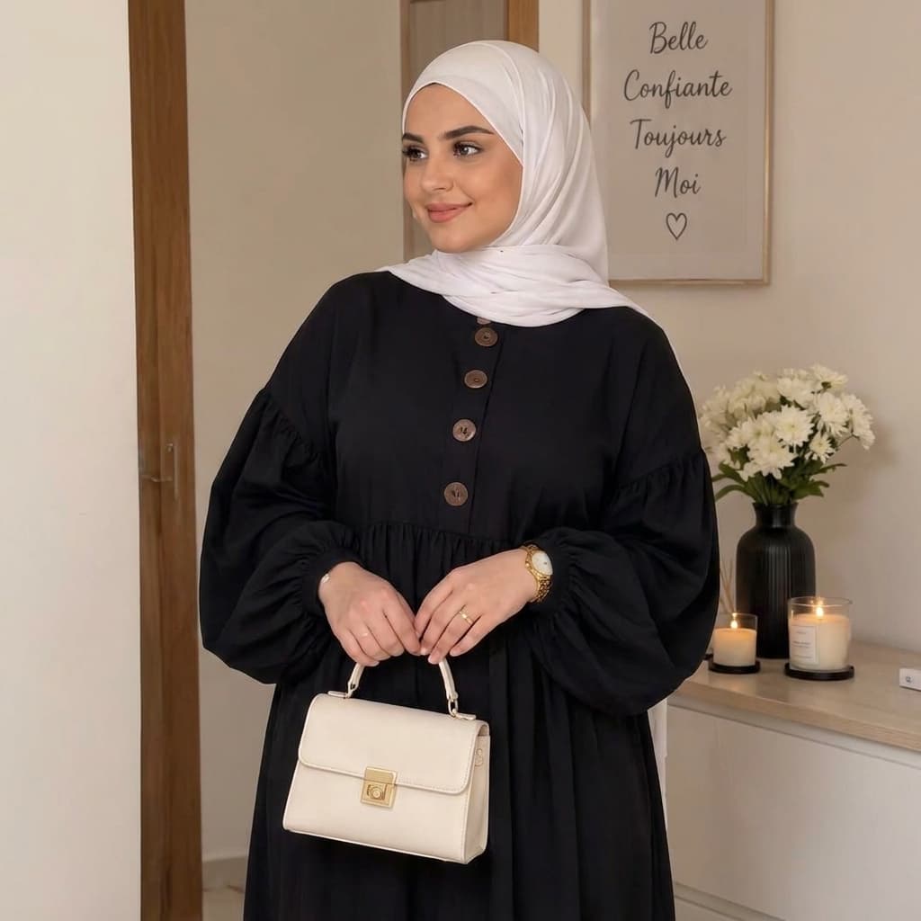 Abaya Ennavia Chic 2026 – Élégance Intemporelle pour Toutes les Occasions - Détail 3