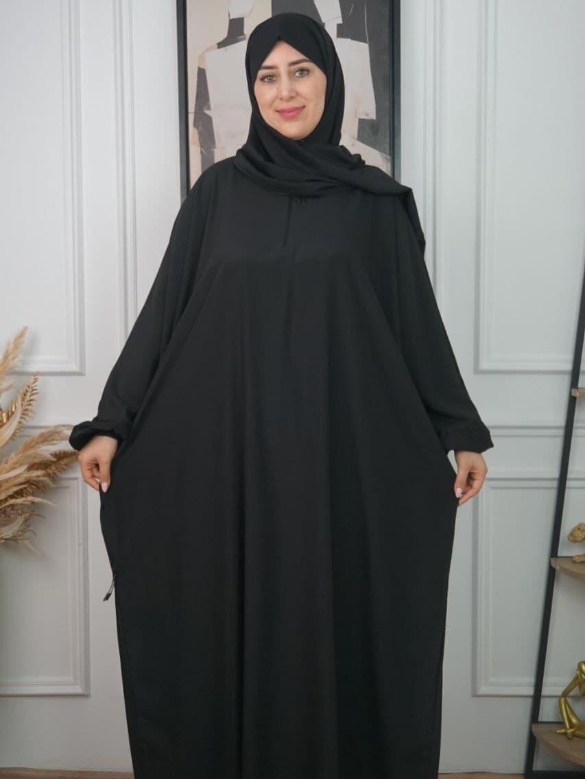 Abaya Yasmine – Crêpe Opaque, Coupe - Détail 2